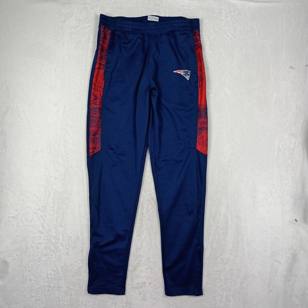 NFL Team Apparel New England Patriots Pants Mens L Blue Red Athletic Joggers NFL